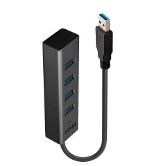 Lindy 4 Port USB 3.0 Hub - High-Speed Connectivity and Versatility (43324)